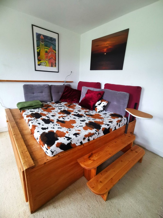 Ferienhaus in Michaelsdorf - Hagedorn - Wohnzimmer Sofapodest