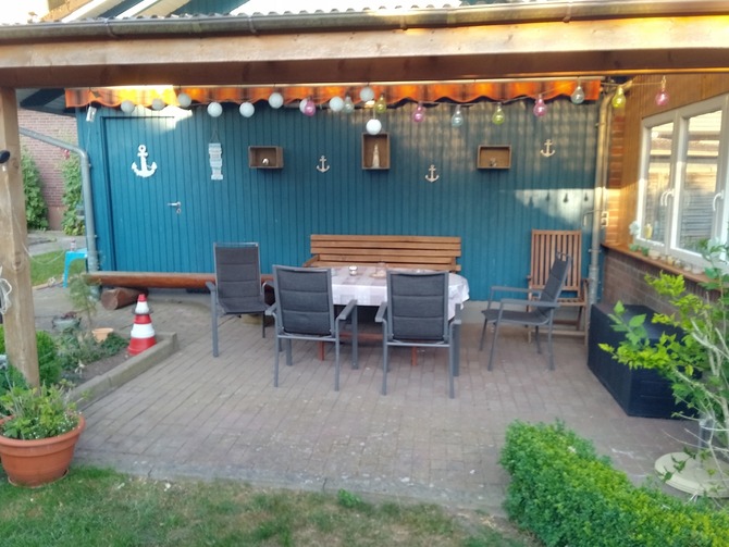 Ferienwohnung in Kabelhorst - Geißler - Terrasse mit Grillmöglichkeit