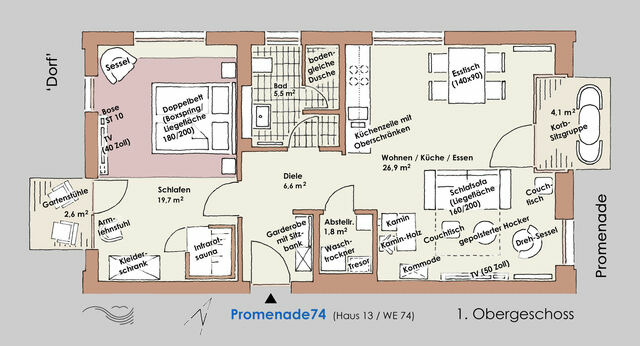 Ferienwohnung in Heiligenhafen - Ostsee - Appartement "Promenade74" im Strand Resort - Bild 16
