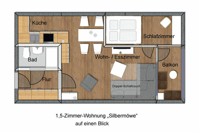 Ferienwohnung in Wendtorf - Whg. Silberm&ouml;we - Haus Nordlichter - Bild 8
