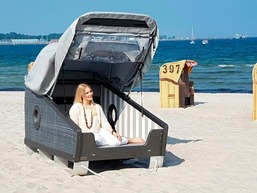 Schlafstrandkorb S&uuml;d-H&ouml;he Wellenbad