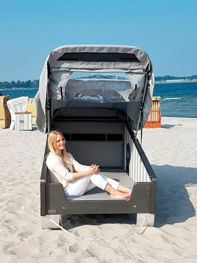 Ferienwohnung in Eckernf&ouml;rde - Schlafstrandkorb S&uuml;d-H&ouml;he Wellenbad - Bild 4