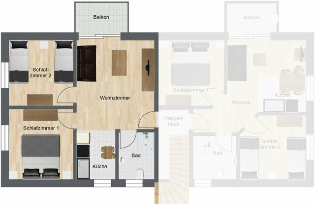 Ferienwohnung in Fehmarn OT Gollendorf - Takelage hundefreundlich mit Balkon und Garten - Bild 8
