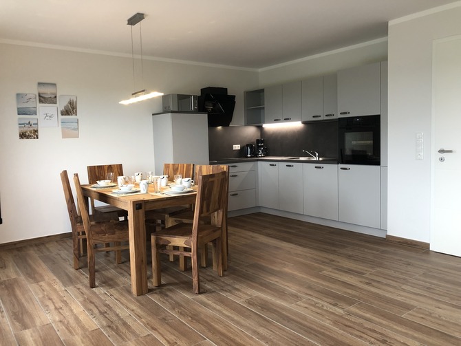 Ferienhaus in Fehmarn OT Gammendorf - Feriendomizil SeeSand 2 - K&uuml;che mit Essbereich