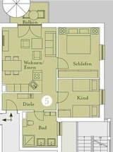 Ferienwohnung in K&uuml;hlungsborn - Villa Strandkuss, Wohnung Strandgl&uuml;ck - Bild 13