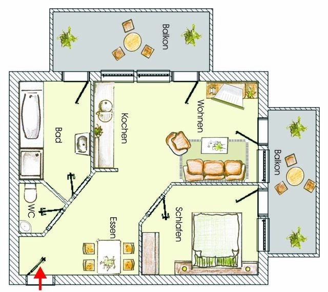 Ferienwohnung in Seebad Heringsdorf - (Brise) Neubauvilla Elbflorenz App. 09 - Bild 14