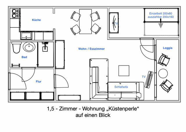 Ferienwohnung in Wendtorf - Whg. K&uuml;stenperle - Haus Nordlichter - Bild 9
