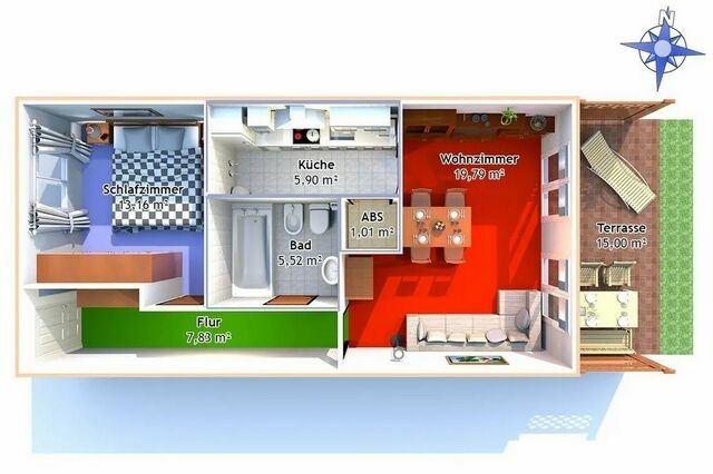 Ferienwohnung in Hohen Wieschendorf - Gaffelschoner - ABC613 - Bild 15