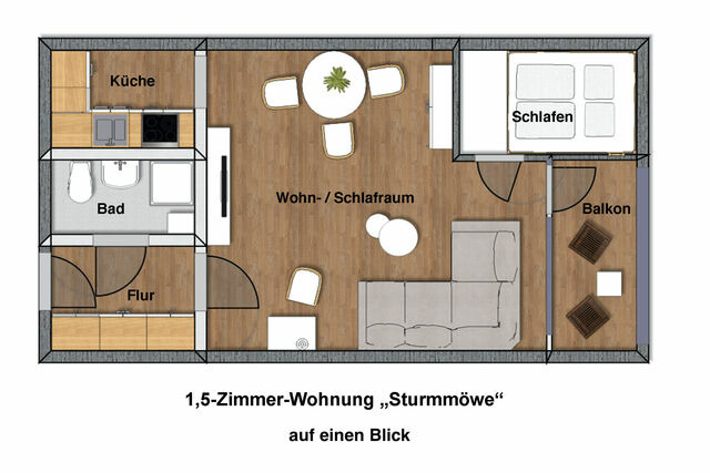 Ferienwohnung in Wendtorf - Whg. Sturmm&ouml;we - Haus Nordlichter - Bild 9